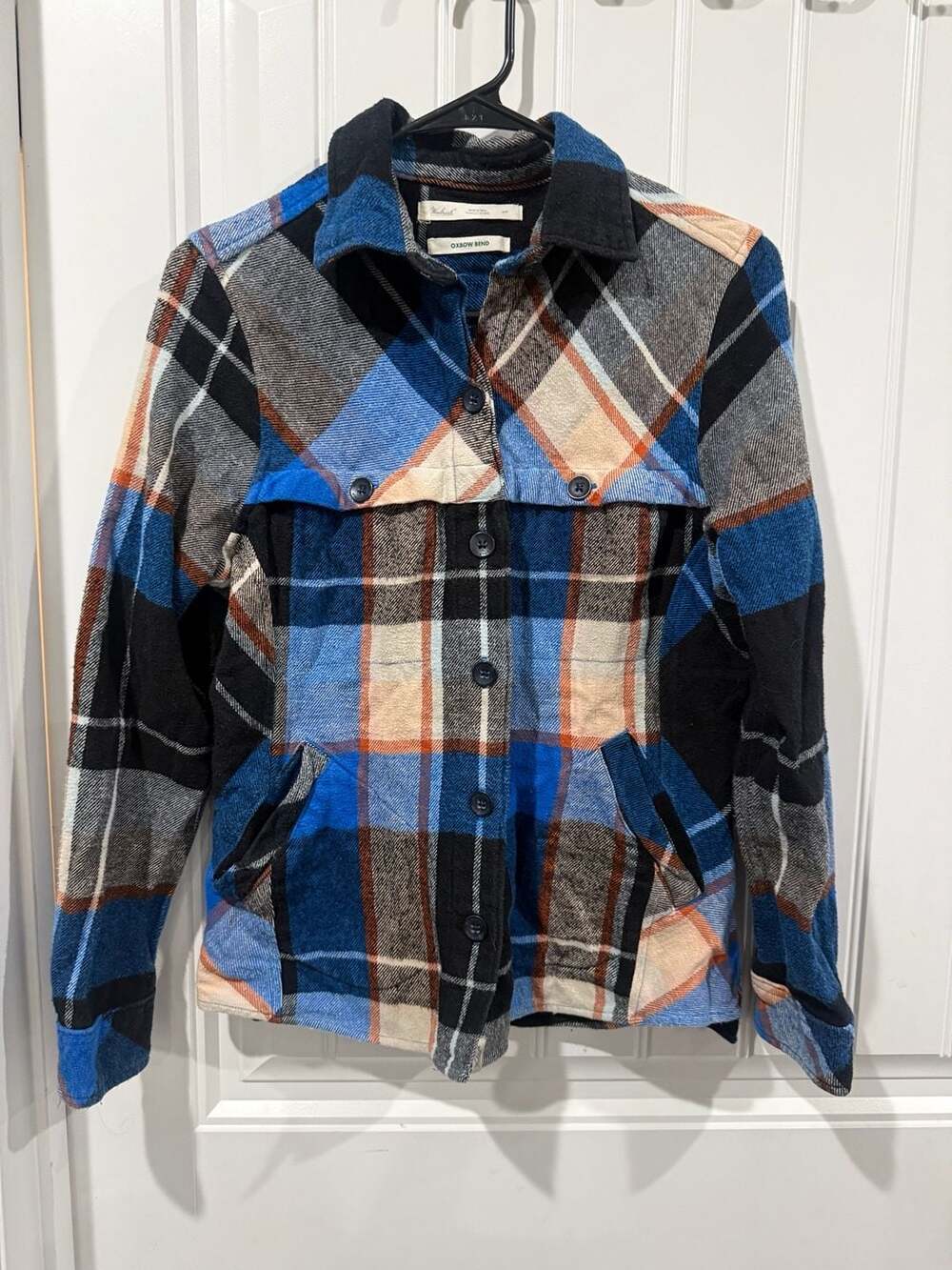 Woolrich Oxbow Bend Plaid Flannel Shacket Jacket Organic Cotton Women’s SP - Picture 2 of 7